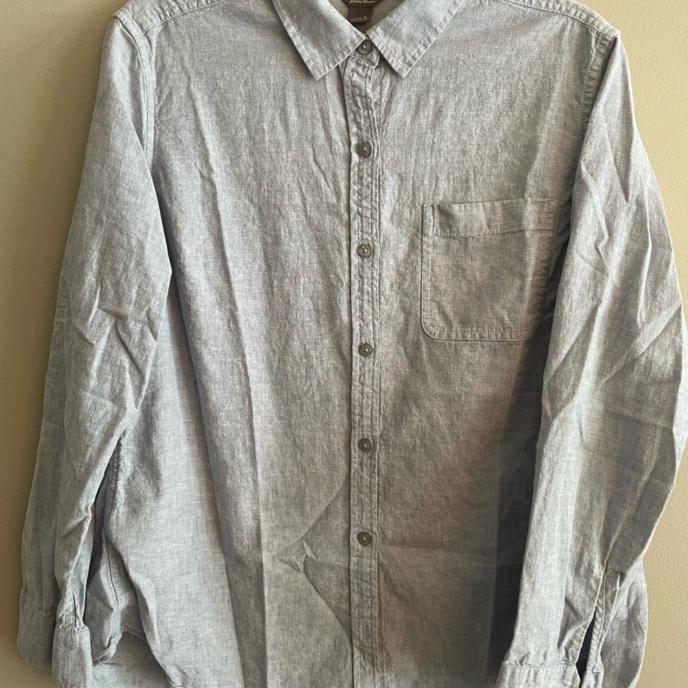 Eddie Bauer Chambray Button-Down Shirt